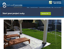 Tablet Screenshot of definedconcrete.com